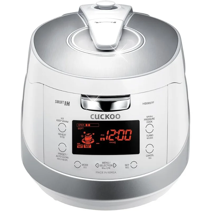 

Induction Heating Pressure Rice Cooker – 18 built-in programs including Glutinous, Non-Stick Coating, White/Silver, 6 Cups