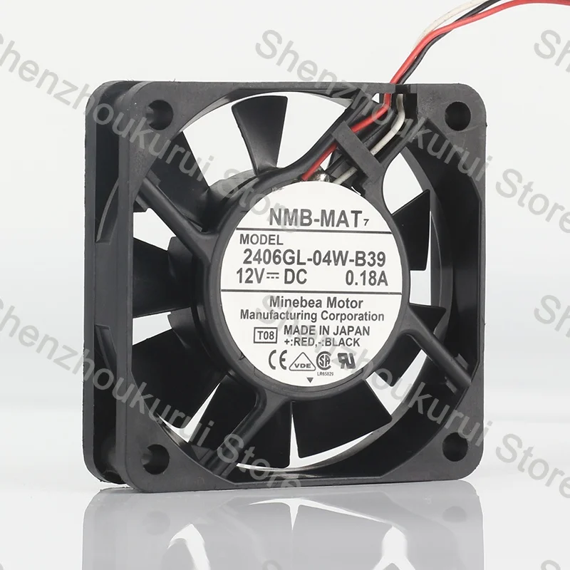 Original NMB 5V 24V 48V DC 12V 0.18A AC EC 6015 60X60X15MM 6CM Signal detection inverter three wire 2406GL-04W-B39 cooling fan