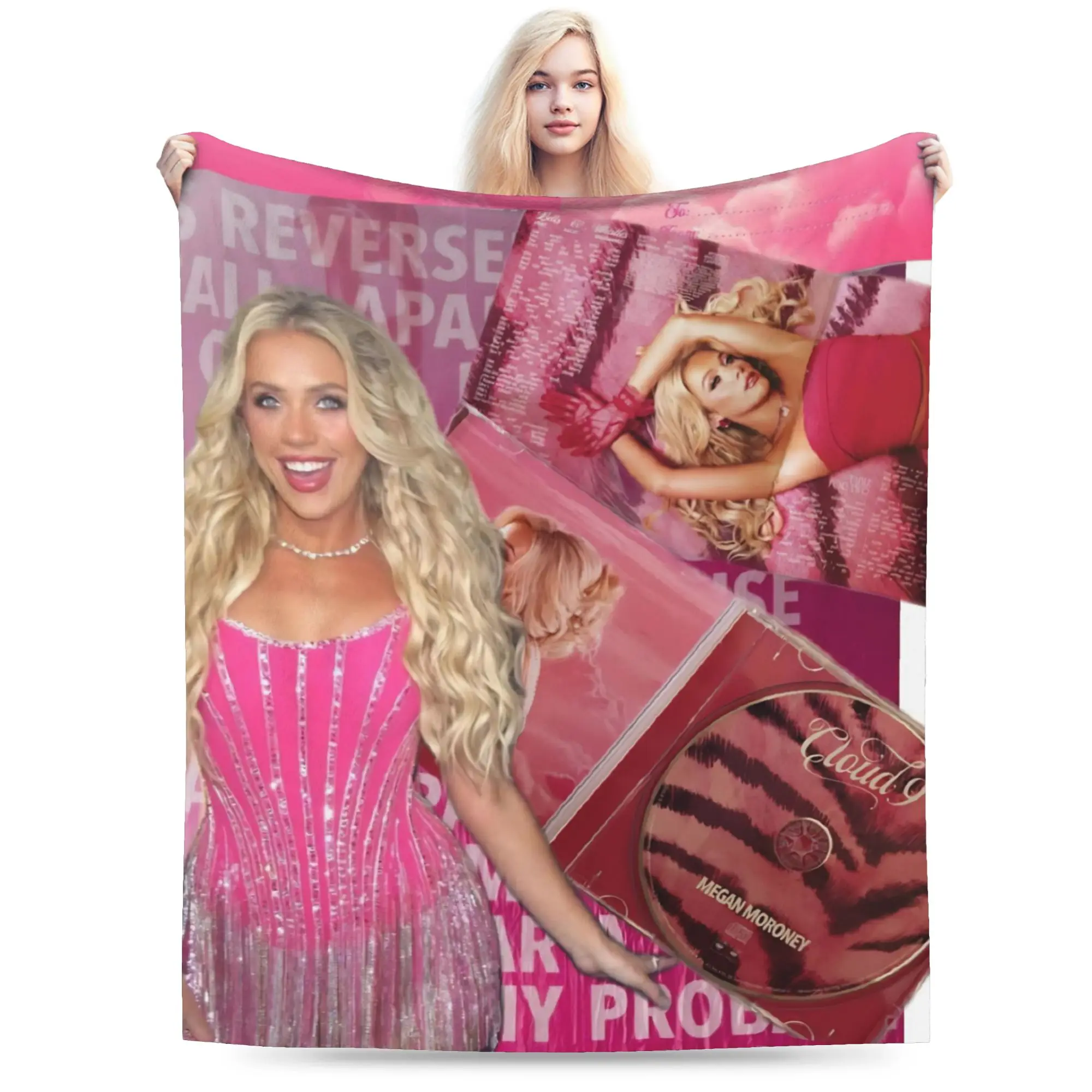 Super Soft Megan Moroney Singer Throw Blanket Premium Flannel Fleece Lightweight Bed Blanket Fuzzy Plush Blankets All Season Use