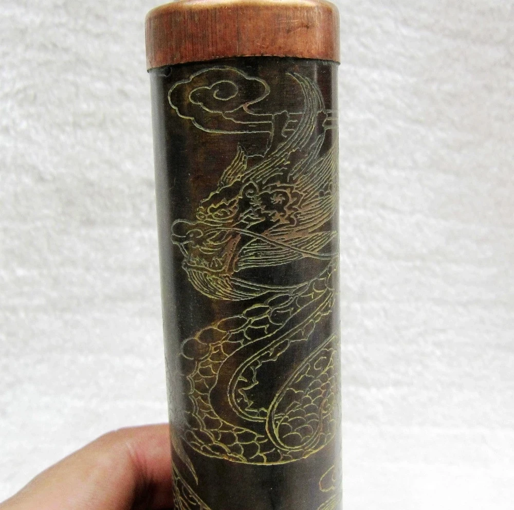 

WONDERFUL CHINESE TIBET COPPER SCULPTURE DRAGON KALEIDOSCOPE Metal crafts home decorations