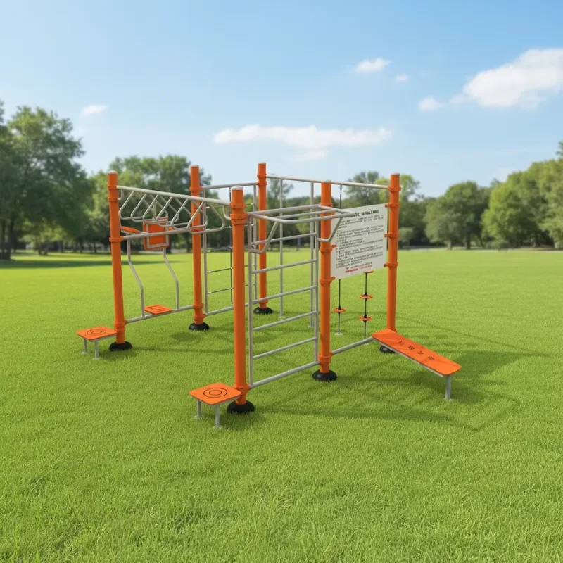 Jiewei Outdoor Workout Park Gym Equipment Combo Set Steel/Galvanized Steel Tubes Customized Color 1 Year Warranty for Fitness