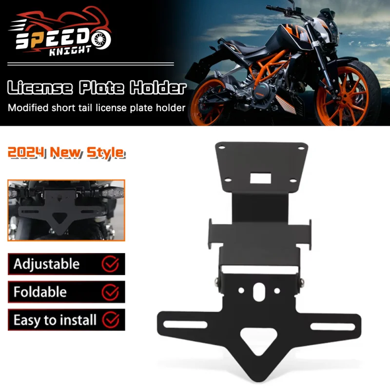 NEW Motorcycle Accessories Rear License Plate Holder Bracket Mount For DUKE 390 For DUKE 250 2024