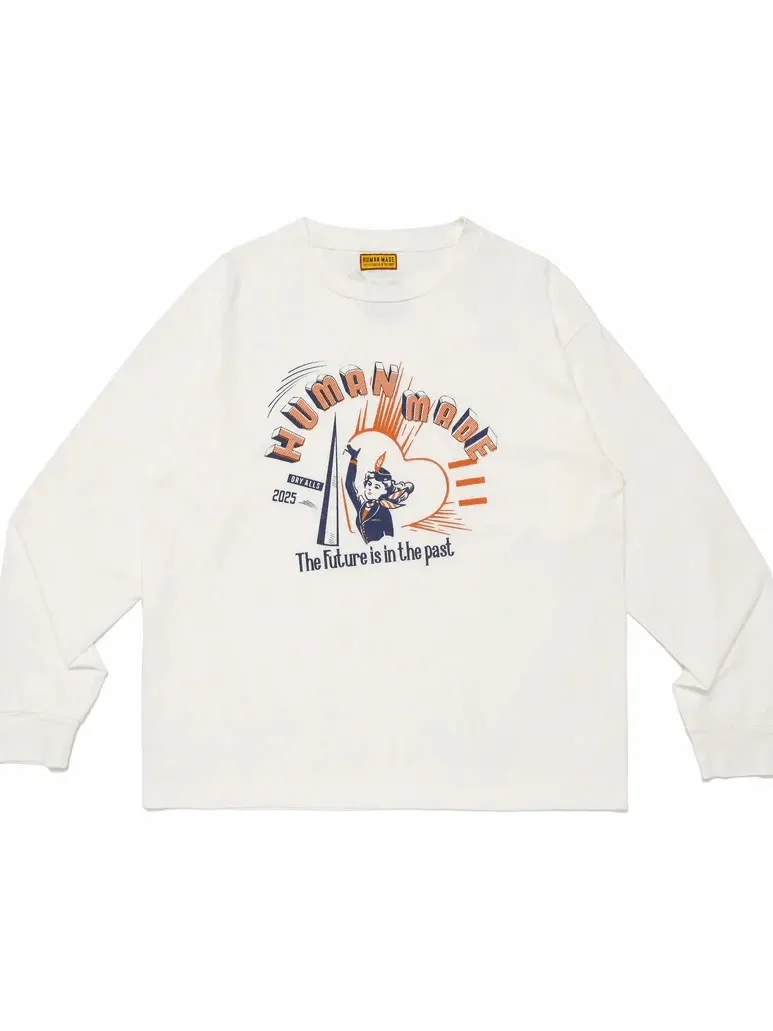 HUMAN MADE SS26 Graphic L/S T Shirt Chest Heart Logo Crew Neck Unisex Cotton Japan