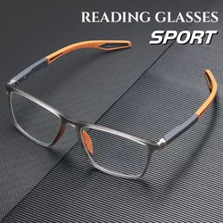 TR90 Sport Reading Glasses Men Ultralight Anti Blue Light Presbyopia Eyeglasses Men's Hyperopia Optical Eyewear Diopters