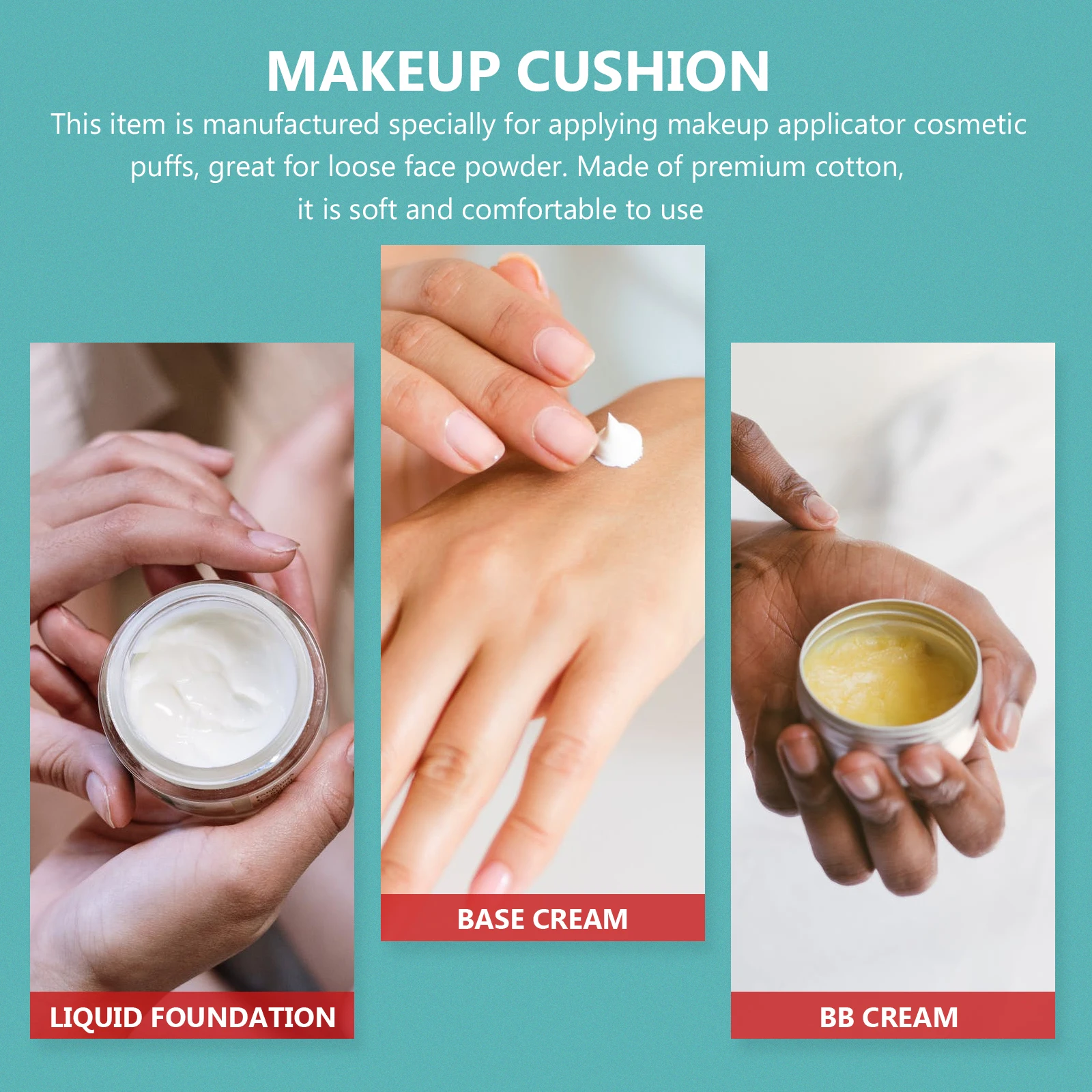 

20Pcs Round Makeup Puff Fine Cotton Puff for Applying Loose Powder Foundation Concealer Comfortable Grip Ribbon