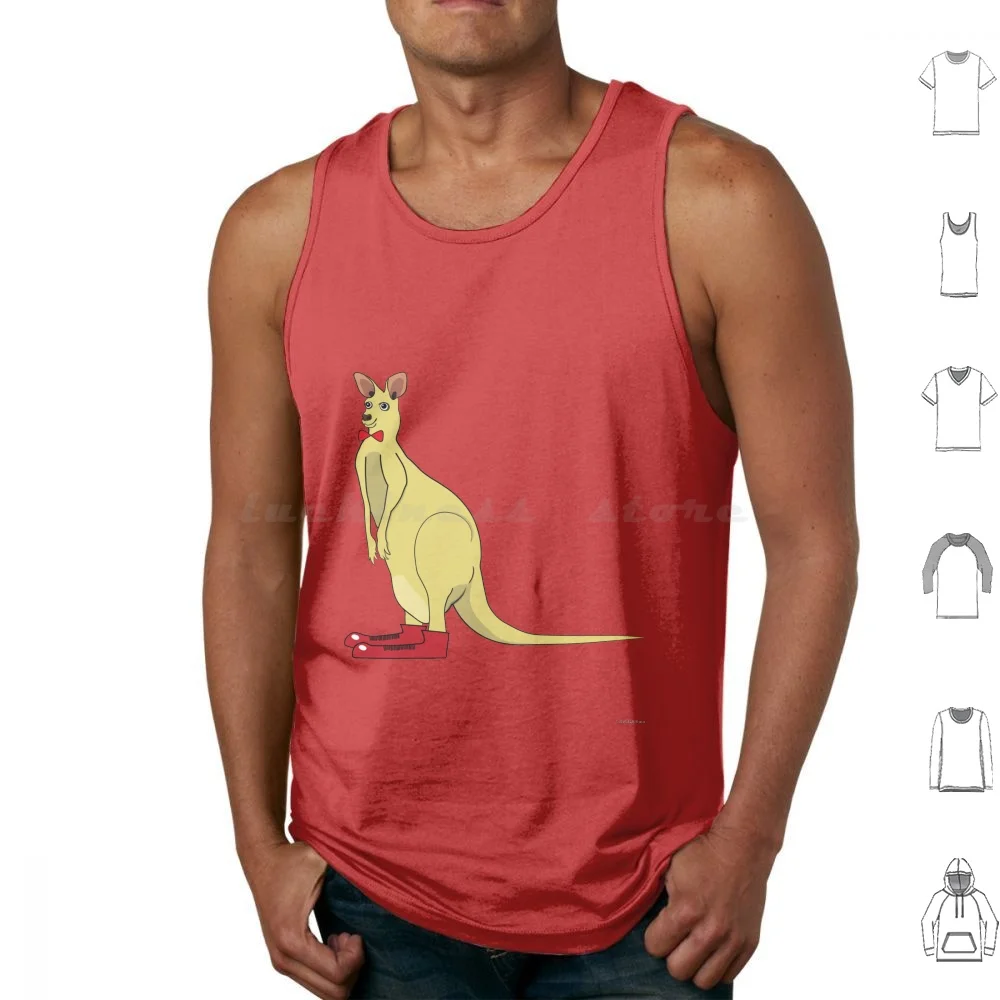 Kangalown Tank Tops Vest Sleeveless Kangaroo Clown Kangalown Canguro Pagliacco