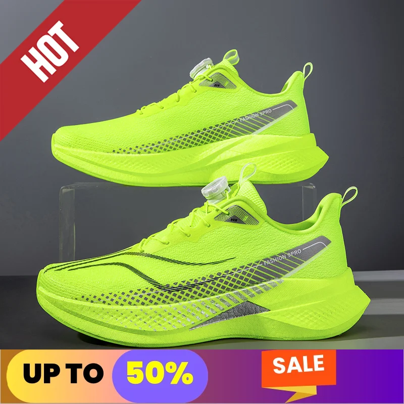 Running Shoes Carbon Board Speciality Marathon Men Sports Breathable Lightweight Women's Comfortable Athletic Nonskid Sneakers