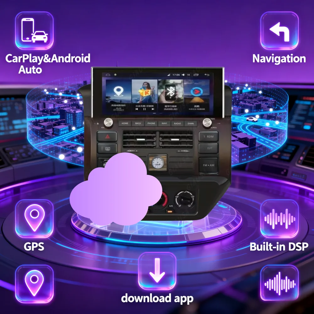 A For Nissan Patrol V 5 Y61 2004-2022 Android Auto CarPlay Car Radio Multimedia Player Stereo DSP Audio Head Unit GPS Navigation