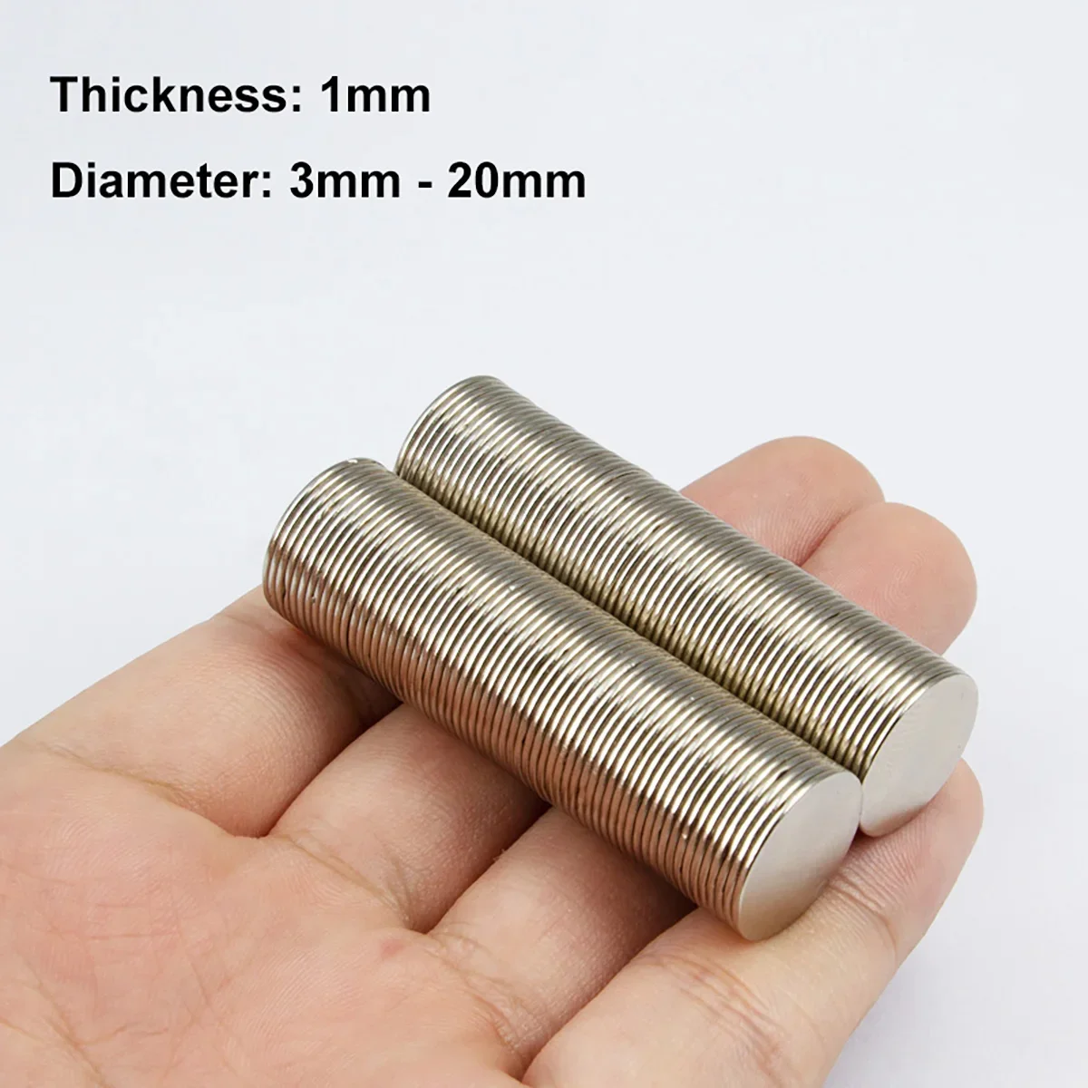 

Round Magnet Diameter 3mm - 30mm Thickness 1mm Neodymium N35 Permanent NdFeB Super Strong Powerful Magnetic imane Disc