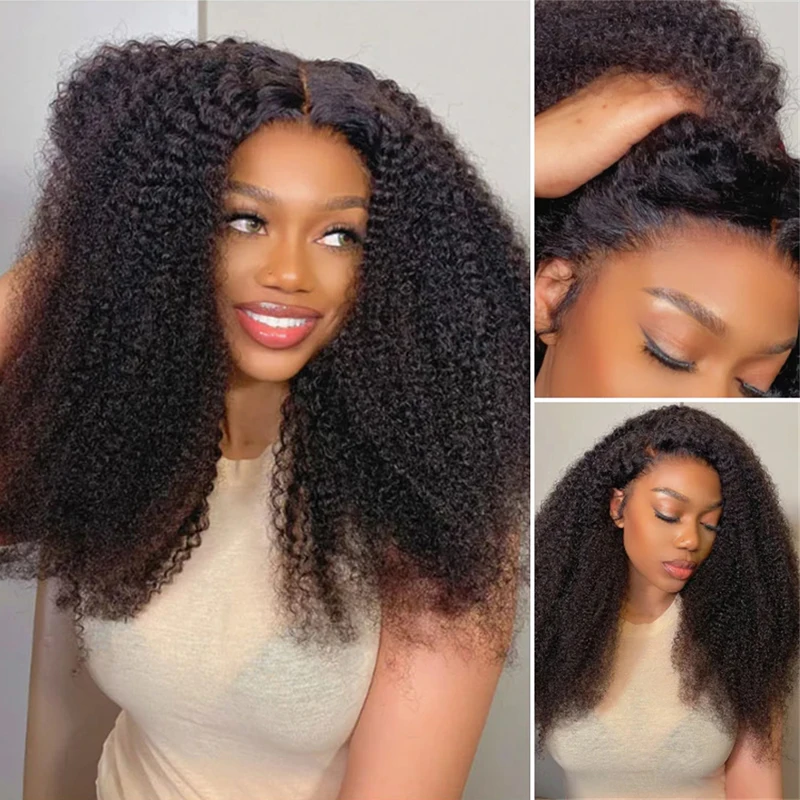 12Aグレード 1/2/3ピース アフロ キンキー カーリー 人毛束 モンゴリアンバージンヘア エクステ 4B 4C 100g/個 ナチュラルカラー フルエンド