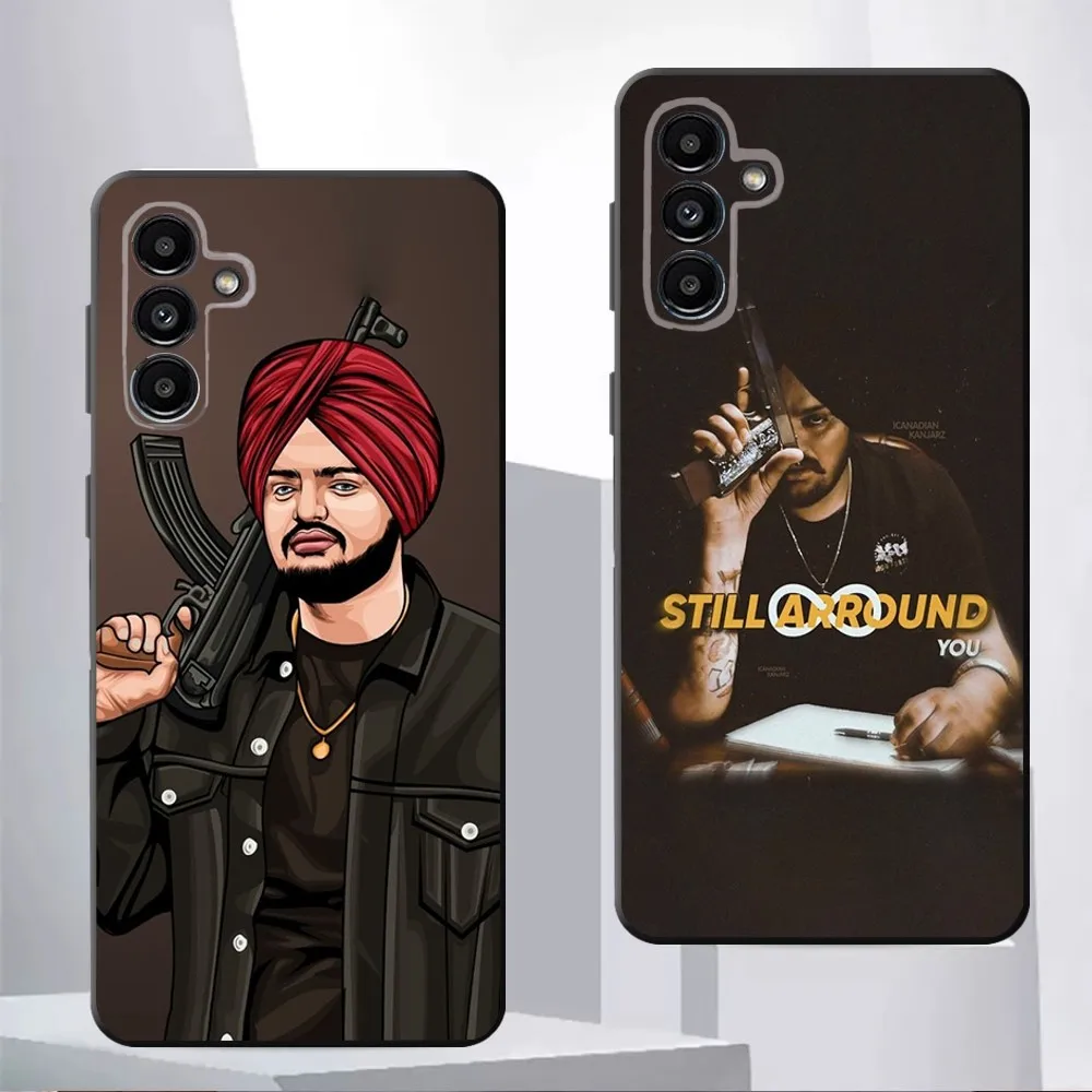 Sidhu Moose Wala Funda Phone Case For Samsung Galaxy A13,21s,22,31,32,52,53,71,80,91 Black Soft Cover