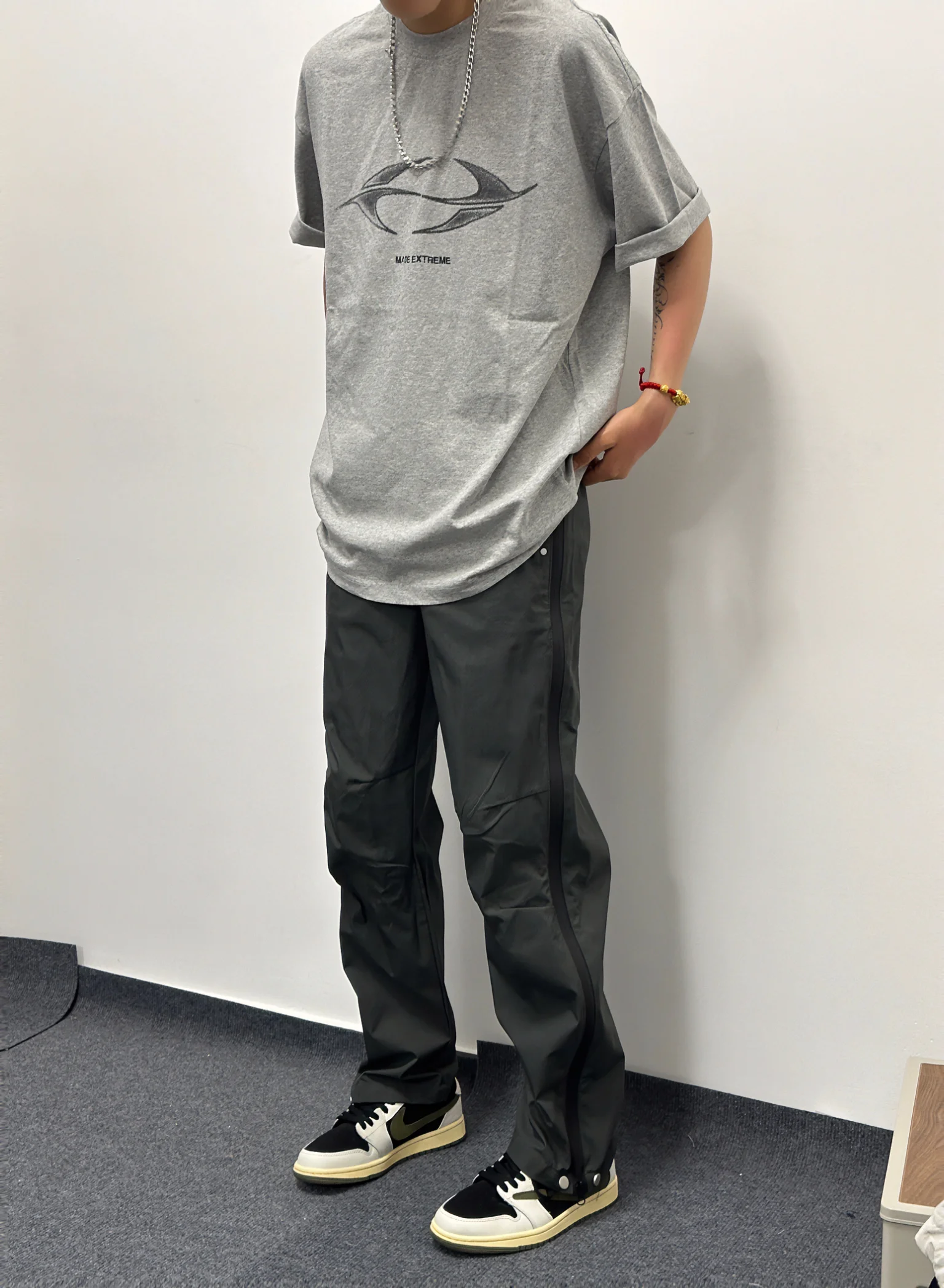 

American Sle Casual Straight Leg Pants Men's Outdoor Workwear Lightweight Loose Fit Zipper ket Trousers for Spring Autumn