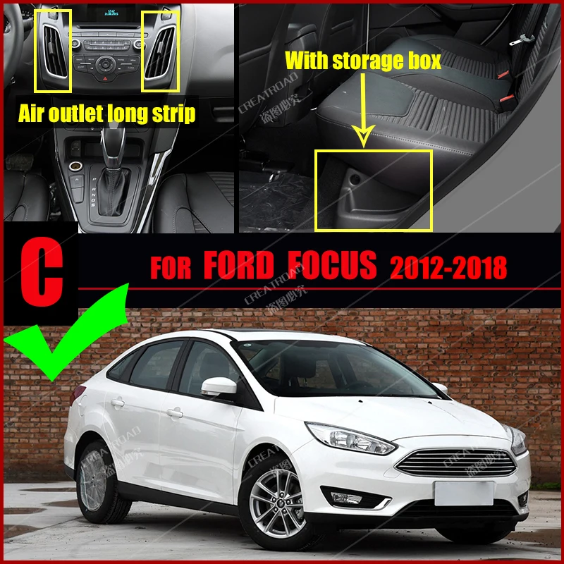 Car Floor Mats For Ford Focus 2012 2013 2014 2015 2016 2017 2018 Custom Foot Pads Automobile Carpet Cover Interior Accessories