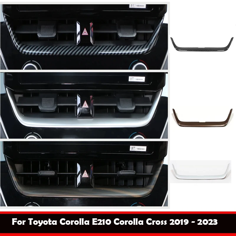 For Toyota Corolla E210 Corolla cross 2019 - 2025 ABS Interior Accessories Middle AC Air Vent Navigation Strip Cover Trim Frame