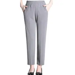 Big Size 3XL Women Casual Straight Pants Spring Summer Thin Loose Elastic High Waist Fashion Pocket New Female Trousers