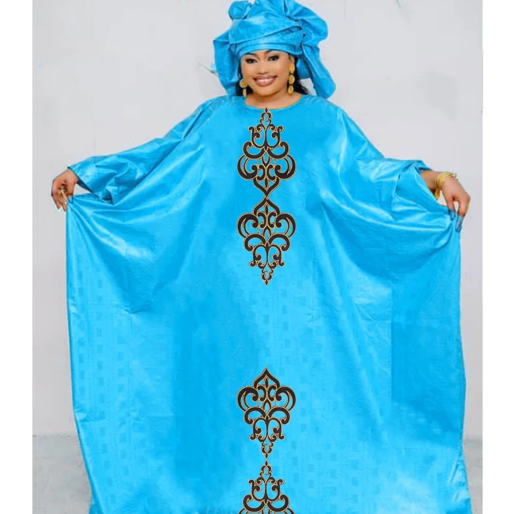 

2024 Hot Style Large Size Bazin Riche Evening Gowns For Ankara Women Party Clothing Sexy Women Party Bazin Dashiki Robe Clothing