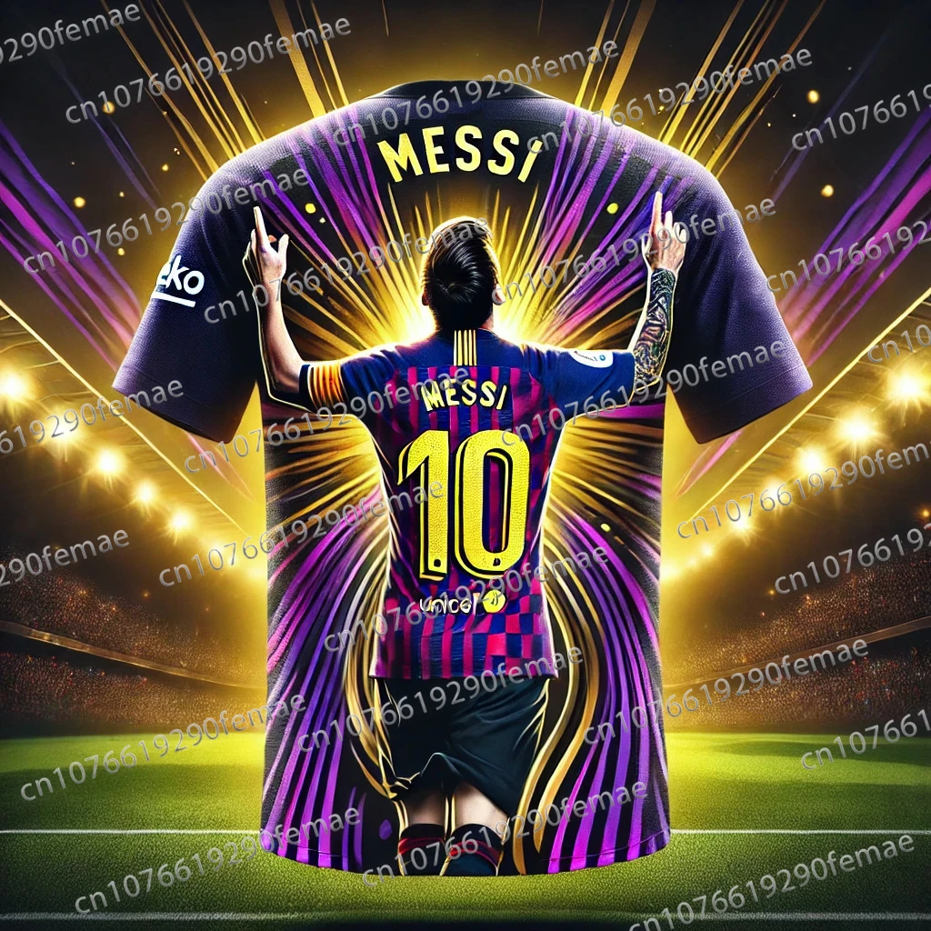 2025 Latest Messi Fashion Printed Pattern Men's Sports Commemorative T-shirt Daily Outdoor Breathable Comfortable Jersey