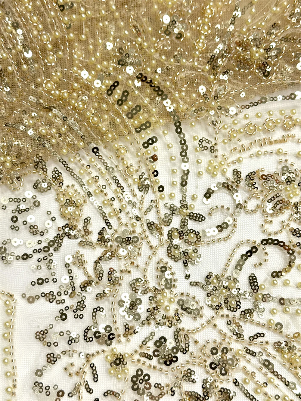 New Black Sequins African French Mesh Beaded Lace Fabric 2026 High Quality Lace Nigeria Luxury Lace Fabric For Party Dress Women