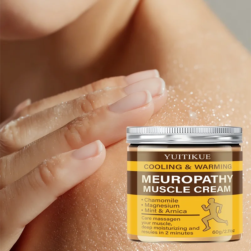 Crema Muscular para Neuropatía YUITIKUE con Magnesio, Árnica, Menta y Manzanilla, Alivio en 2 Minutos, Hidratación Profunda, Cuidado Muscular