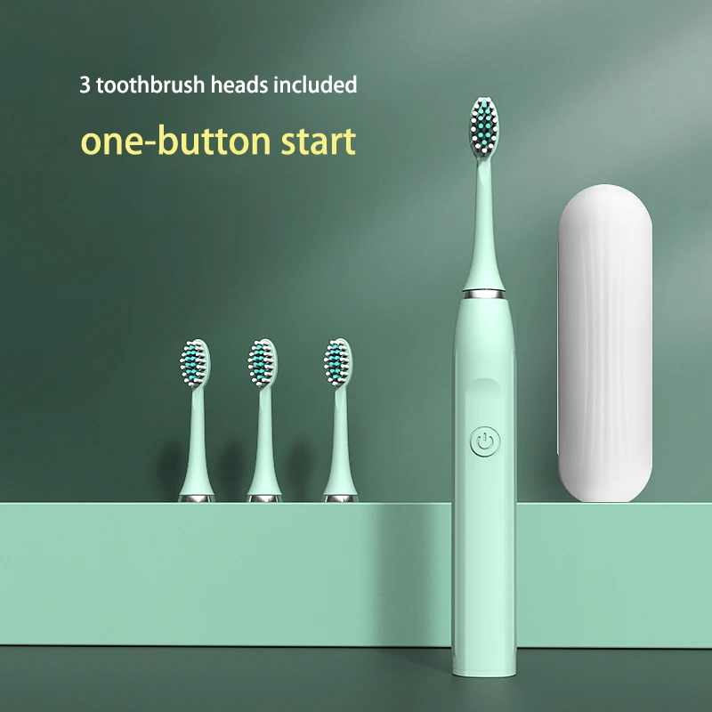 Sonic Electric Toothbrush for Adults Children Ultrasonic Automatic vibrator Whitening IPX7 Waterproof 3 Brush Head battery type