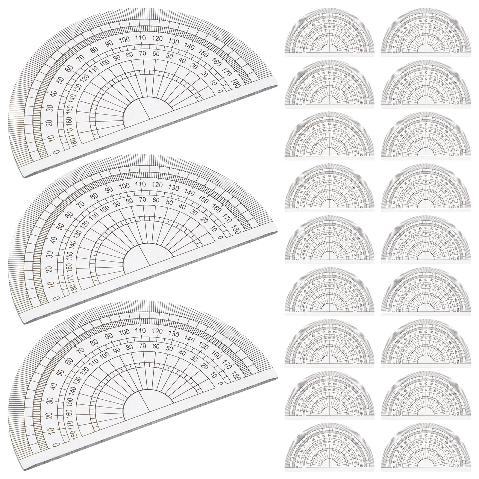 Plastic Protractor Circle Angle Measurement Degree Tool Geometry Halloween Christmas Angle Measurement Tools Drafting Protractor