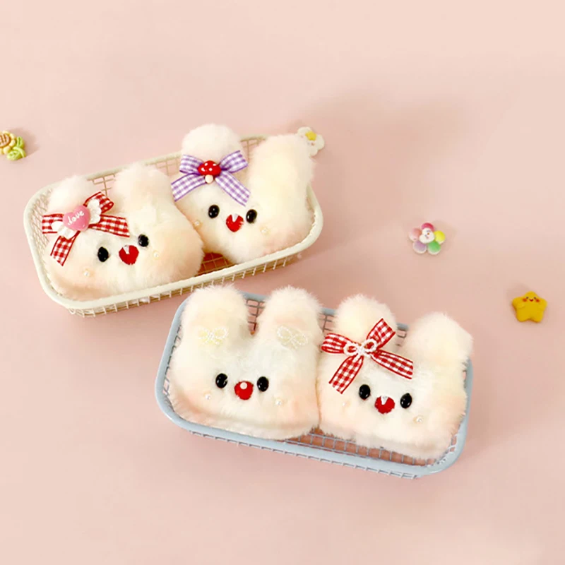 

Kawaii мультфильм клубника плюшевый кролик студенческие аксессуары для багажа колокольчик кулон милый бант кролик рюкзак для девочек брелок подарки