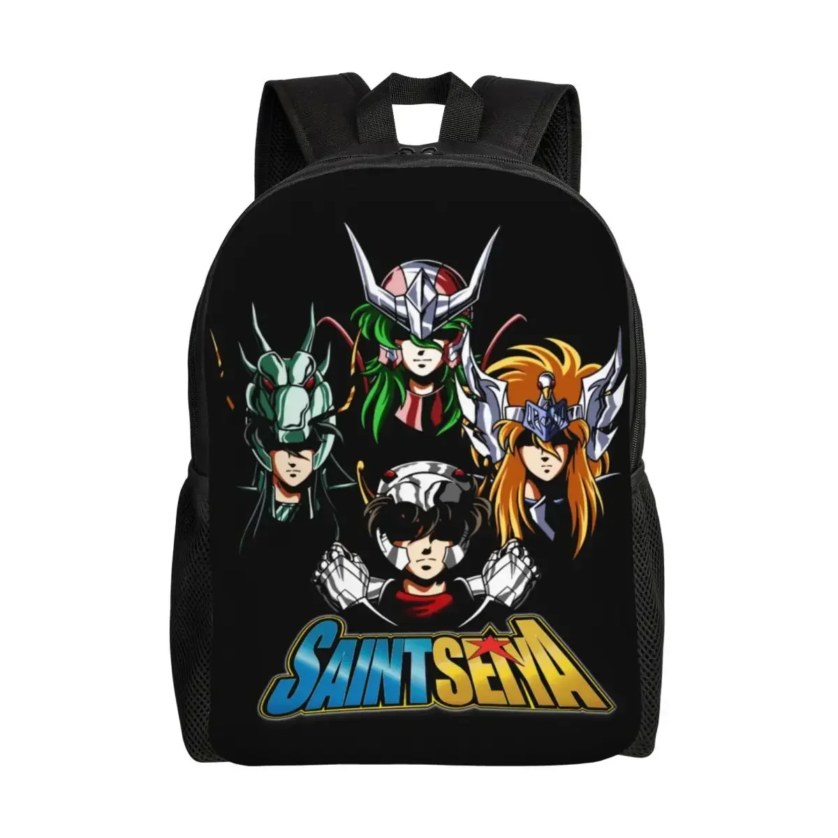 Custom Adventure Manga Anime Saint Seiya Backpacks College School Student Bookbag Fits 15 Inch Laptop Knights Of The Zodiac Bags