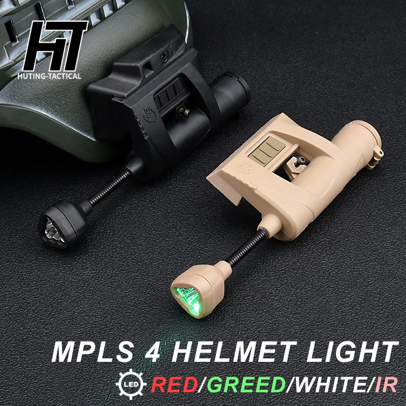 Tactical Helmet Light Mpls 4 Modes Green Red Whitelight IR LED Flashlight Airsoft FAST Helmet Outdoor Hunting Survival LAMP