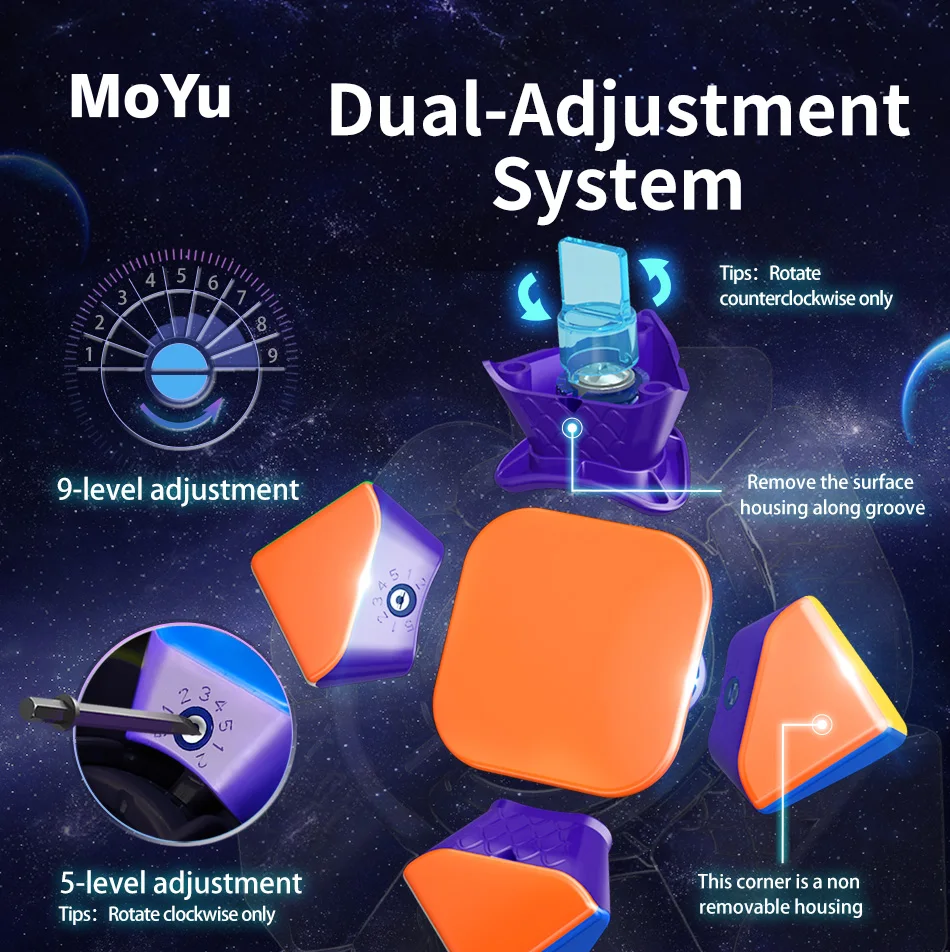 Moyu Weilong Skewb Maglev Magnetic Magic Speed Cube Stickerless Professional Fidget Toys Moyu Maglev Skewb Cubo Magico Puzzle