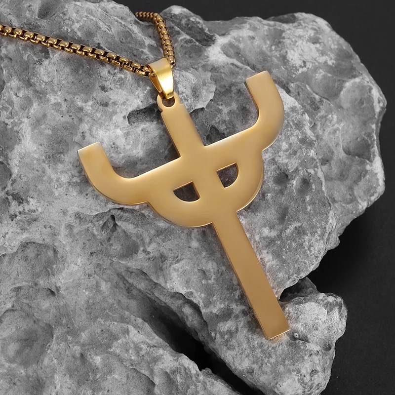 Exquisite Stainless Steel Judas Saints Cross Pendant Necklace for Men and Women Jerusalem Trendy Cool Accessories