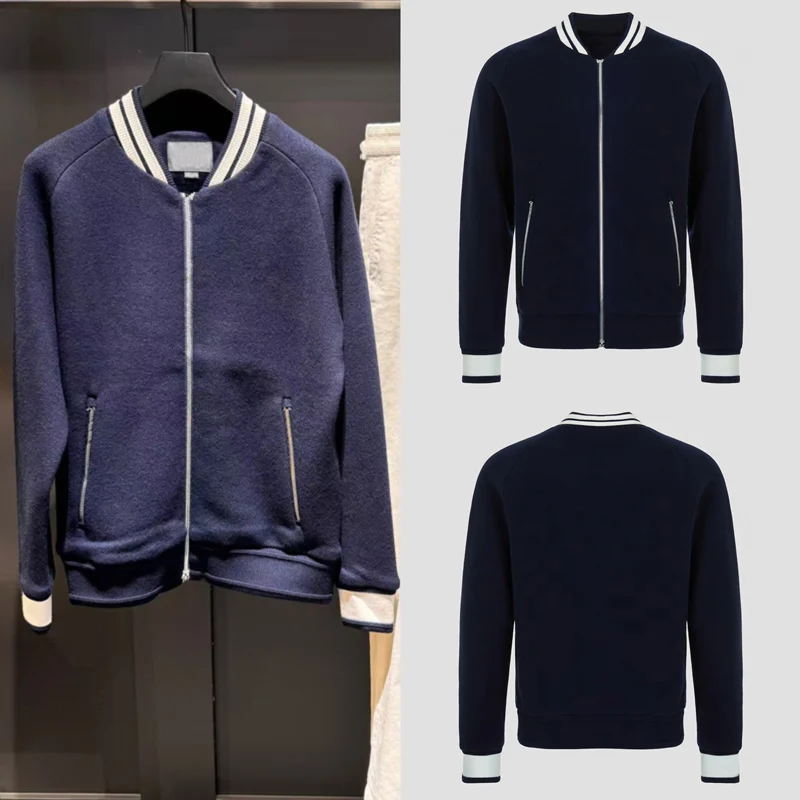 Golf Clothing Men's 2025 Winter New Sports Golf Jacket Round Neck Slim Knit Jacket Woolen Coat