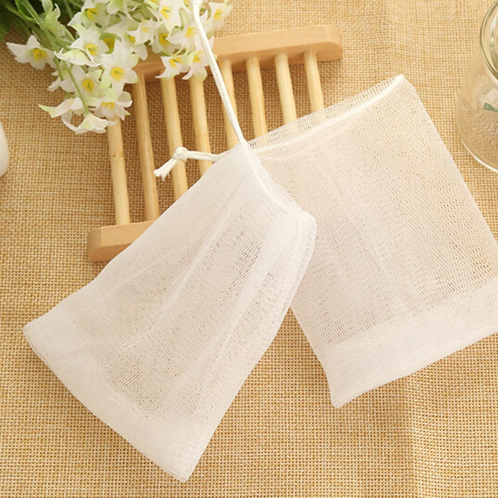 

10Pcs Foaming Mesh Soap Pouch Drawstring Design High Quality Efficient Suds Maker for Bathroom Use Foaming Net