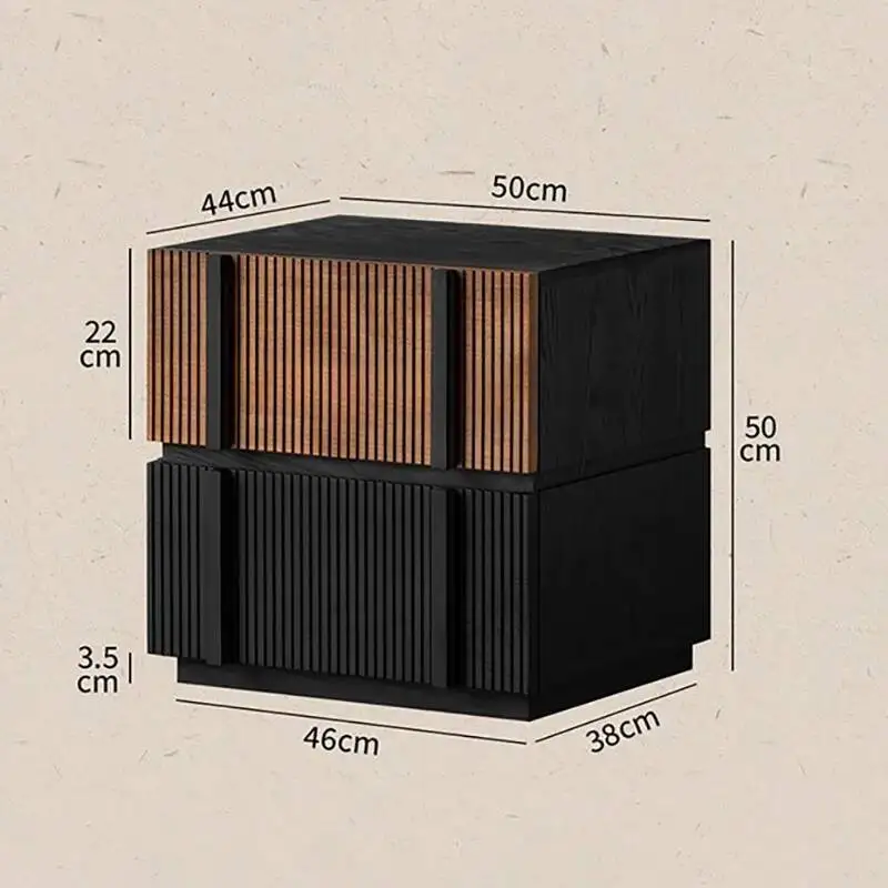 طاولة تخزين حديثة بجانب السرير، تصميم إيطالي بسيط لتوفير المساحة، طاولة منضدة عتيقة، أثاث منزلي بسيط من Cajonera ﻿
