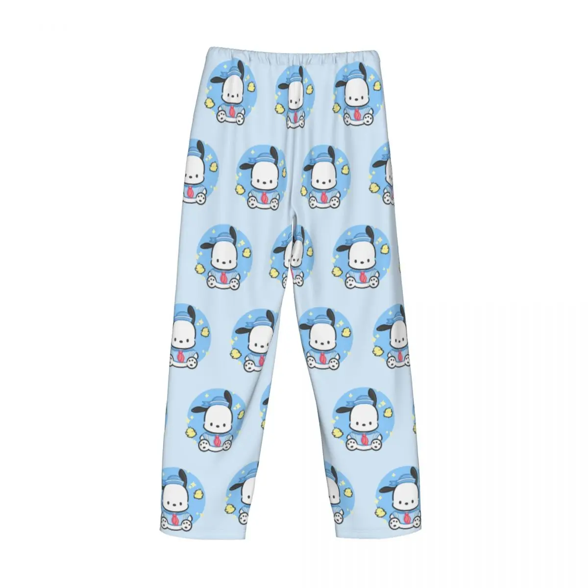 Custom Men's Pochacco Pajama Pants Printed Cartoon Kawaii Sleep Sleepwear Bottoms with Pockets