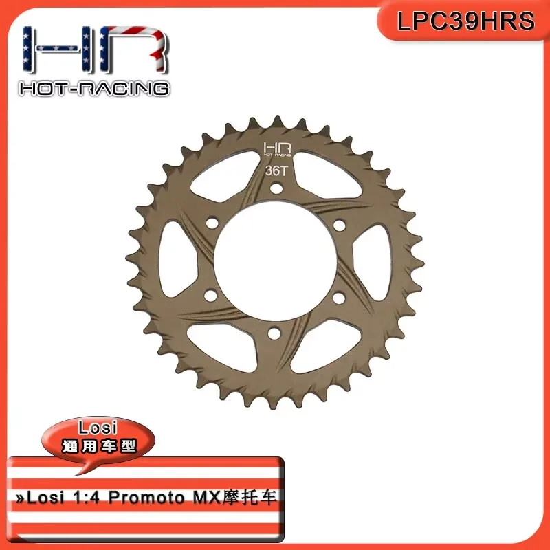 Hot Racing Hard Anodized Aluminum Main Sprocket for Losi Promoto-MX Motorcycle Series