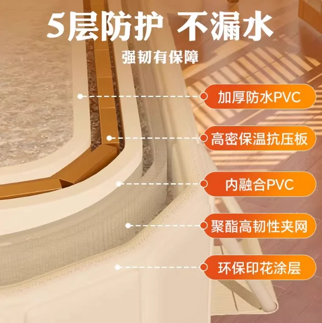Foldable Adult Soaking Bath Tub, Large Deep Bucket for Full Body Relaxation, Space Saving Design for Home & Apartment