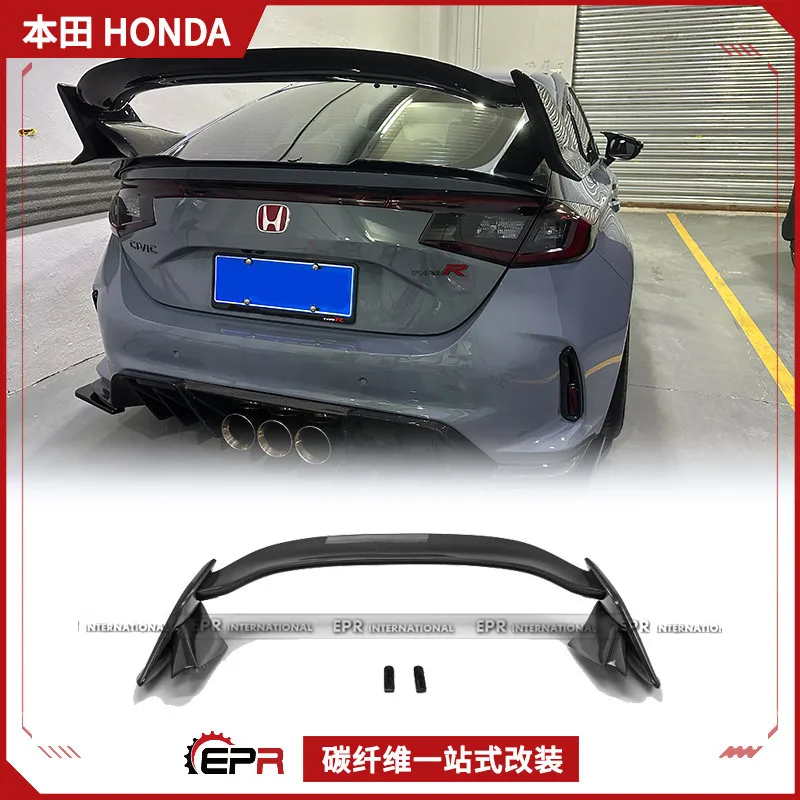 

Подходит для Honda Civic FL5 Type R, модифицированное углеродное волокно FK8, оригинальное заднее крыло, спойлер, замена фиксированного ветра