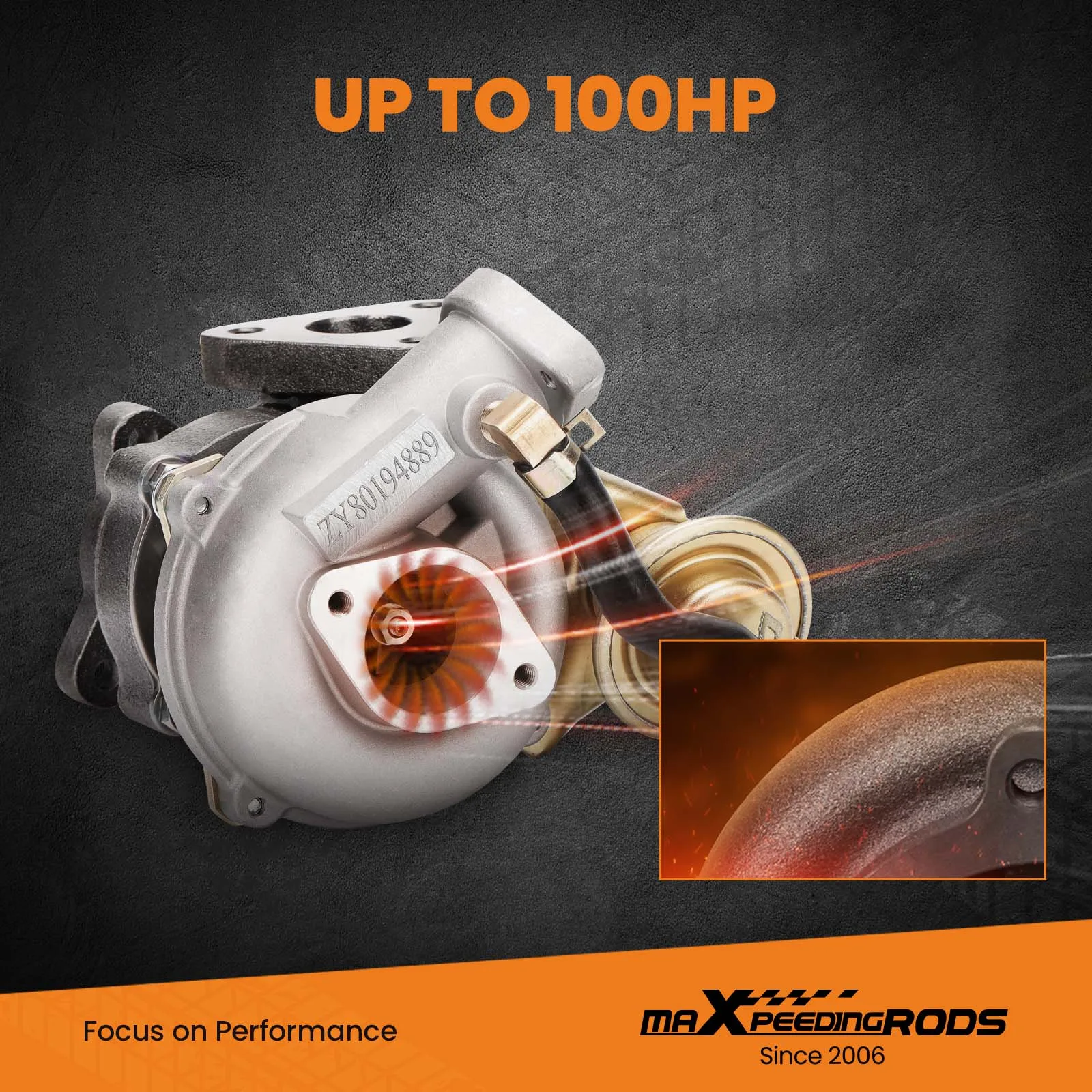 Water Cooling Turbocharger For Small Engine Snowmobiles Quads Rhino Motorcycle VZ21 Turbo Turbocharger for  ATV 23-100HP Engine
