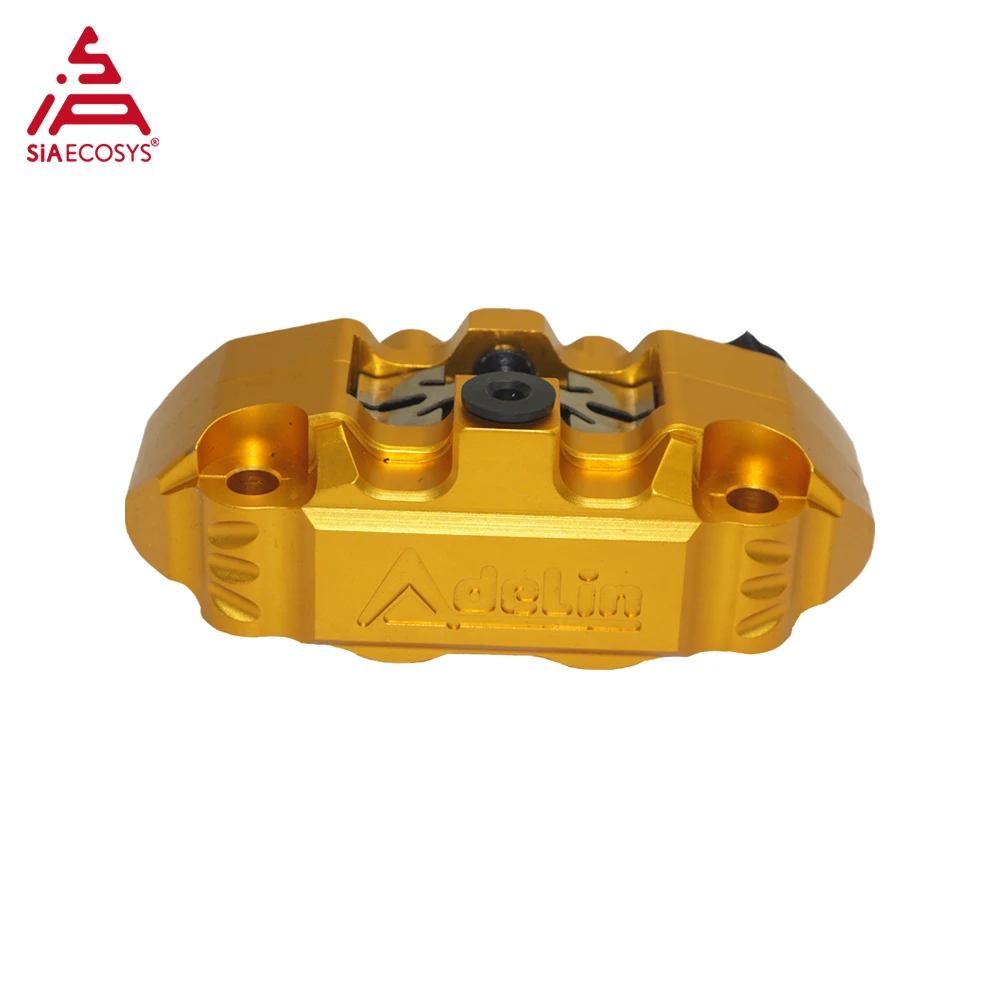 Adelin ADL-14 Universal 4 Piston CNC Aluminum Alloy Hydraulic Brake Calipers for Motorcycle