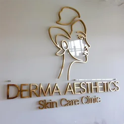 Custom Business Logo Metal Acrylic Signs  Aesthetics Beauty Salon Nails Studio Signage  Reception Outdoor Office Wall Sign