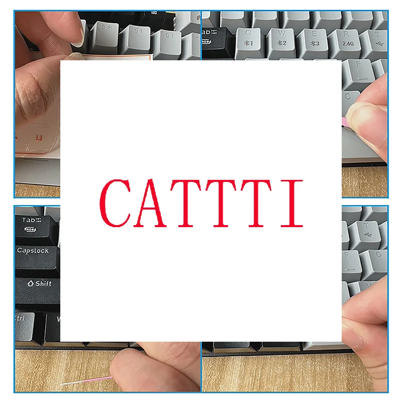 (BBQ4)[Korean Language] Tear-Off Film Keyboard Sticker Desktop Laptop Key Sticker Single Film Transparent Engraving Sticker