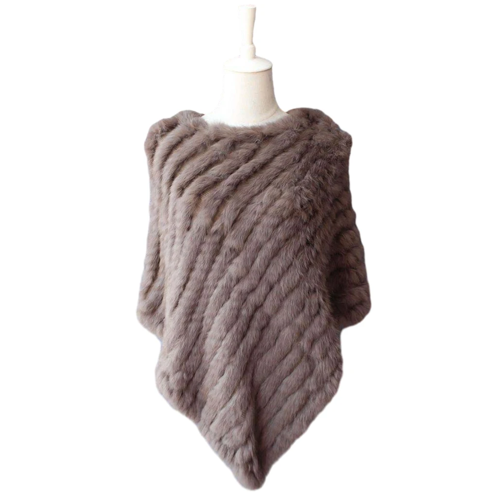 

Polyester Knit Shawl Versatile And Eco-friendly Fashion Accessory Gift For Winter Fur Shawl light grey