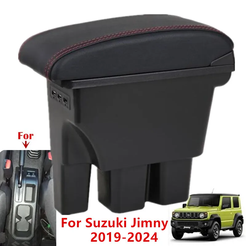 

Car Center Armrest Box Assembly Storage Box with USB Ports for Suzuki Jimny 2019-2024 JB74 Retrofit Parts Interior Accessory
