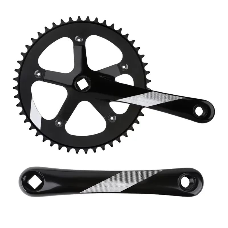170mm Fixed Gear Bike Crankset Replacement Part Strong Bearing Capacity Cycling Repair Upgrade Component for Single Speed