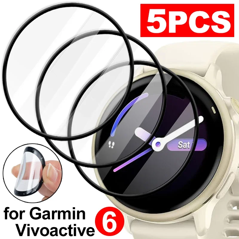 

Защитная пленка для экрана Garmin vivoactive 6, прозрачная пленка из ТПУ с полным покрытием для Garmin Huactive 6, защитные пленки для умных часов