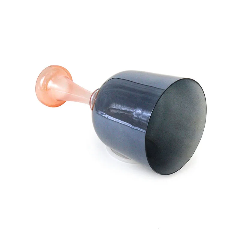 Star Linkup Black Orange Gradient Handheld Crystal Singing Chalice, Quartz Crystal Sound Bowl Percussion Instrument, Vibrational Sound Healing Singing Bowl for Yoga Practice, Mindfulness Meditation, Chakra Balancing, Stress Relief, Aura Cleansing & Spiri