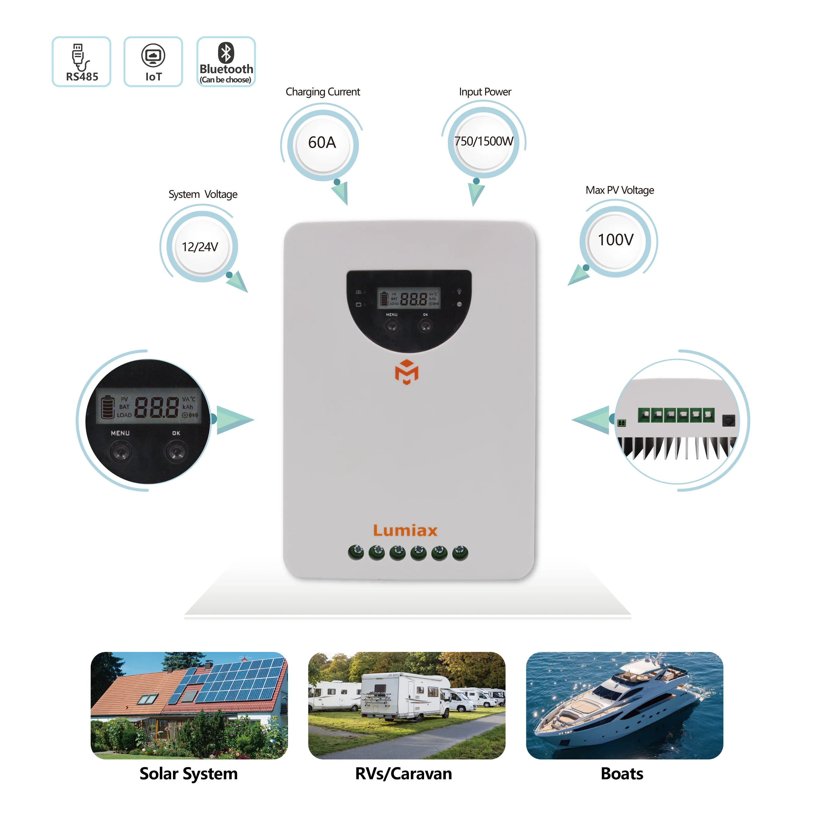 Regolatore di Carica Solare MP - Mppt Solar Charge Controller 60A recensione e prezzo
