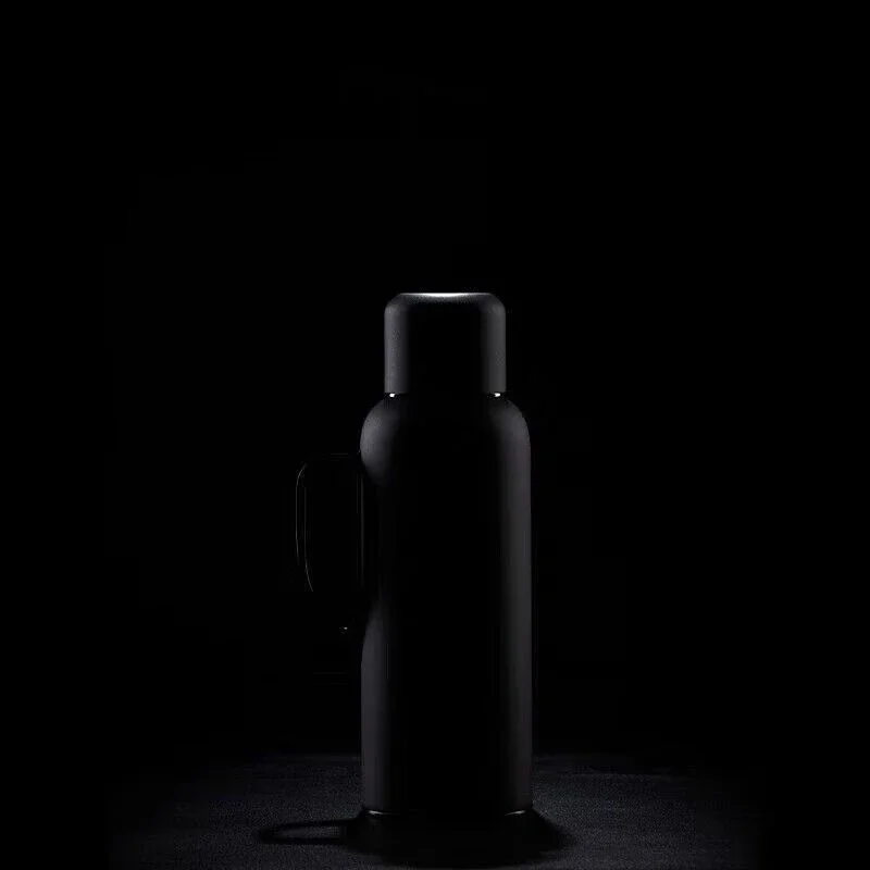 Black set, titanium cup bundle bag, tea filter portable 595ml special black pot