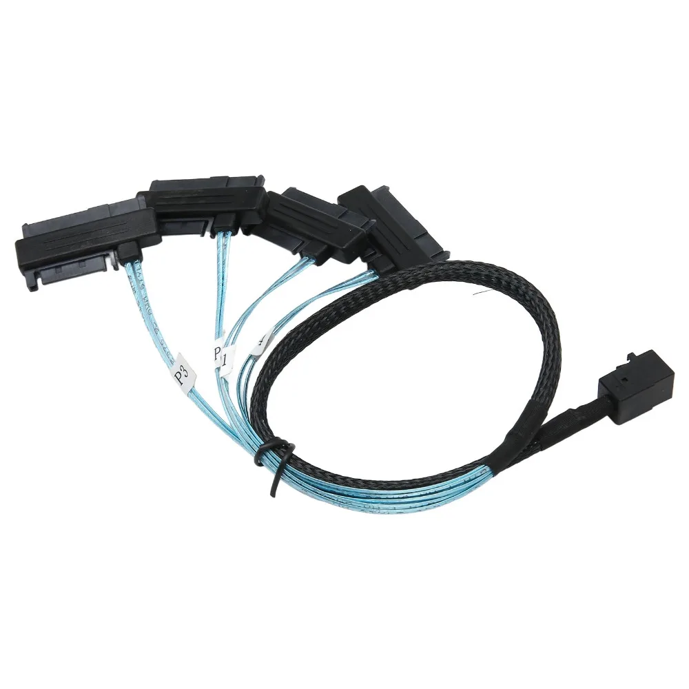 

durable 50cm/1.6ft SFF 8643 to 4 SAS 29P Cable 12Gbps High Speed Mini SAS HDD Cable SFF 8643 to SAS Cord Server Hard Disks