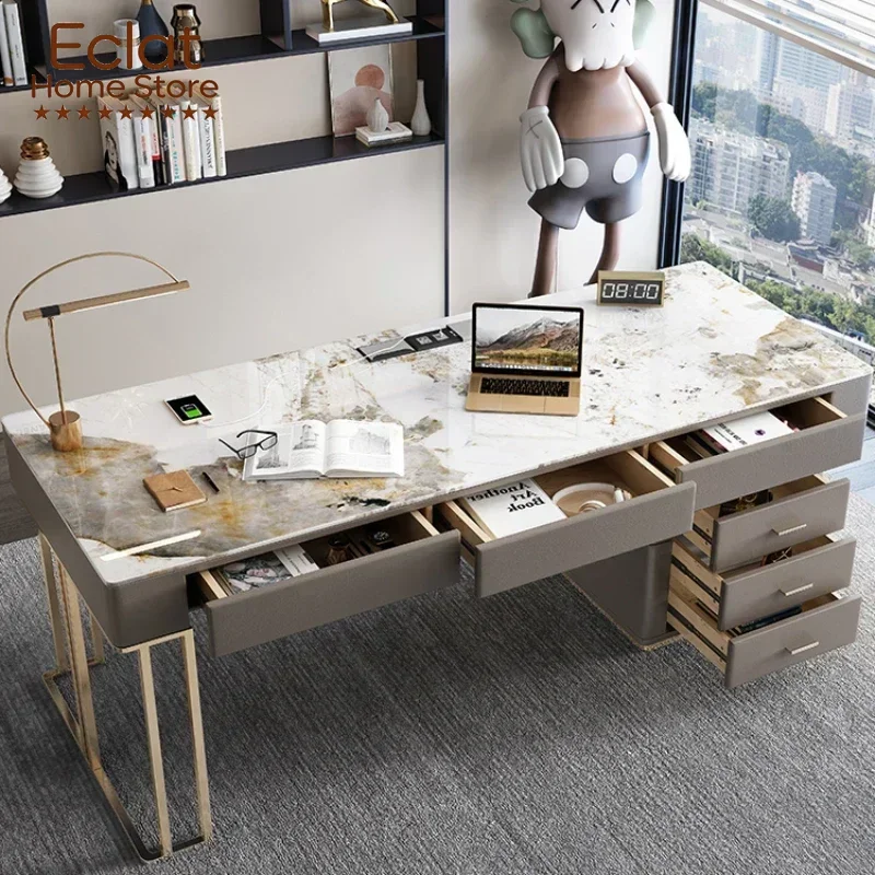 Wide Organizer Standing Office Desk Drawer Modern Luxury Executive Reading Desk Gaming Laptop Mesa Oficina Home Office Furniture